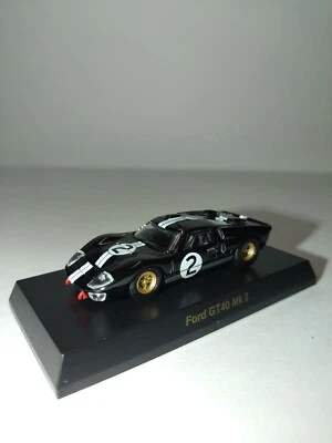 Kyosho 1/64 USA Collection 1966 FORD GT40 MKII #2 Black Ford v Ferrari Win - Image 1 of 3