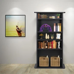 Multimedia Storage Cabinet DVD Rack Book Shelf Organizer Stand Media Store - Picture 1 of 12