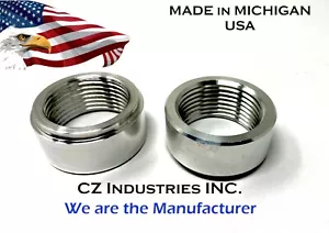1 1/4" NPT ALUMINUM FEMALE WELD ON / WELD IN FLANGE FITTING BUNG, QTY:2 - Bild 1 von 3
