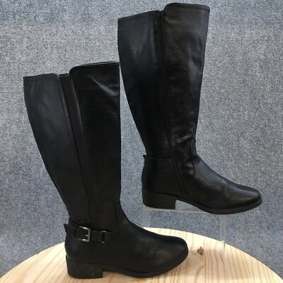 Botas Croft & Barrow para mujer 8,5 MWC Karaa altas para montar negras imitación cuero cómodas Foto 1 de 4