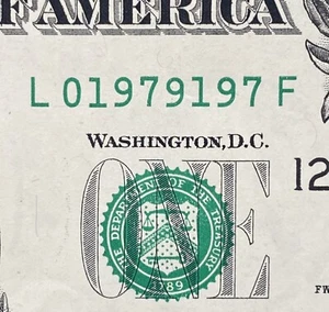 July 19, 1979 $1 One Dollar Bill Fancy Serial Number Birthday Note, 2021 Note - Picture 1 of 4