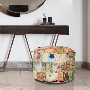 Patchwork Mudda Handmade Vintage Pouffe Bean Bag Footrest Pouf Ottoman Footstool - Picture 1 of 4