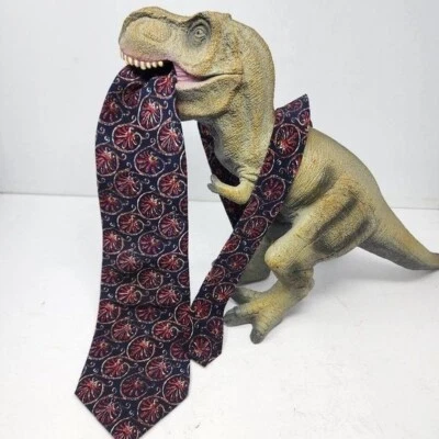 Christian Dior Red/Black Floral Men's Silk Tie Foto 1 de 4