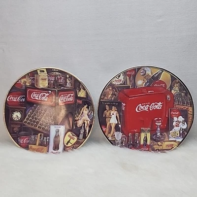 Coca Cola Edición Coleccionista 2 Mini Platos 1995 Foto 1 de 4