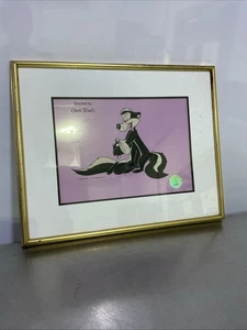 Pepe Le Pew Serigrafie Cel #04354 Chuck Jones 1992 Warner Bros Echtheitszertifikat gerahmt Looney - Bild 1 von 4