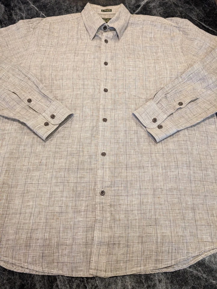 Orvis Shirt Men XL Linen Prince of Whales Signature button up 12525 - Image 1 of 4