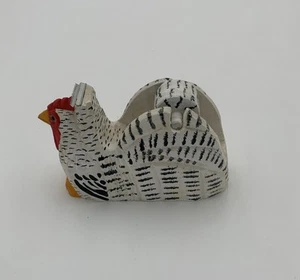 decorative tape dispenser shape like a chicken painted wood - Picture 1 of 6