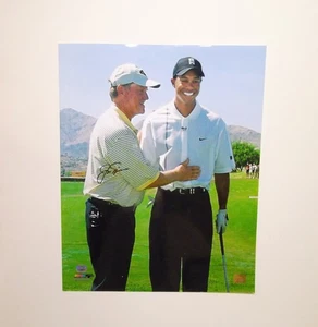 Foto autografata Jack Nicklaus con Tiger Woods di FANATICS ologrammi autentici - Foto 1 di 6