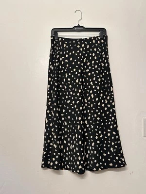 Gilli Skirt Women's size M Hunter Black  With Dots Pull On A-line Flare Stretch Foto 1 de 4