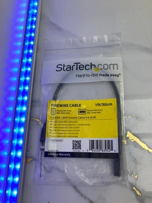 FireWire 800 to 400 Cable 9-Pin to 6-Pin IEEE 1394B Male to Male 1.8m #127 - Image 1 of 2