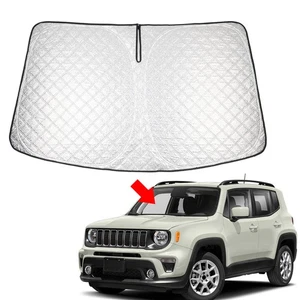 Faltbare Windschutzscheibe Sonnenblende Visier Für Jeep Renegade SUV 15-21 - Picture 1 of 18