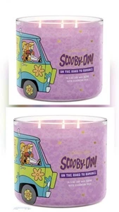 SET of 2 NEW Goose Creek Scooby-Doo ON THE ROAD TO ROMANCE Limited 3Wick Candles - Picture 1 of 7