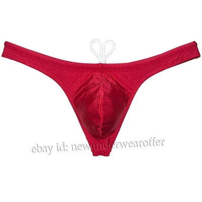 Tanga de natación para hombre Traje de baño Bolsa Cordón Cuerda Calzoncillos Hombre Natación Bikini Forrado Foto 1 de 4