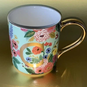 Tazza Anthropologie lettera floreale "C" - Foto 1 di 5