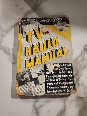 Soft-cover - 1951 - Popular Science Publishing Television And Radio Manual As Is - Image 1 of 4