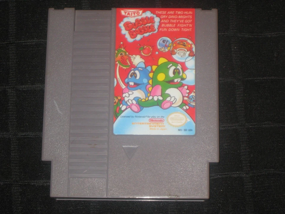 Bubble Bobble for NES. Authentic. Cleaned/Tested Nintendo. Near Mint! Puzzle. - Image 1 of 4