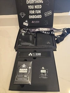 Carnival Cruise Players Club Echo Elite Cordón Pasaporte Billetera Casino Pluma TARJETAS - Imagen 1 de 6