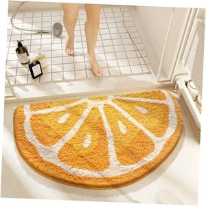 Fruit Bathroom Rug Mat, Delicious Bath Mat with Soft & Non-Slip, Ultra Orange - Picture 1 of 8
