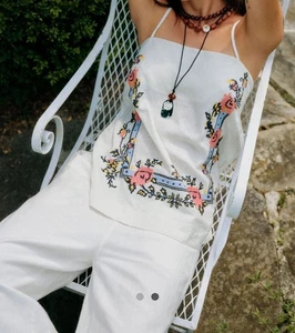 Juego de 2 piezas bordadas Free People Sightsee para dama talla XL - Imagen 1 de 8