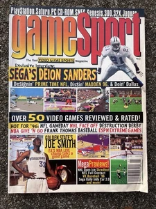 1995 Gamesport Video Game Magazine Sega Deion Sanders SNES  - Picture 1 of 8