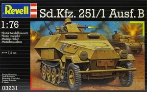 REVELL 1:76 KIT MEZZO MILITARE SD.KFZ. 251/1 AUSF. B 7,5 cm 69 PEZZI 03231 - Foto 1 di 1