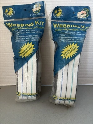 De Colección Wellington Correas Ket Silla de Césped Re-web Kit Multicolor Rayas 2 Paquetes Nuevo de Lote Antiguo Foto 1 de 3