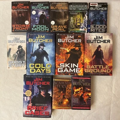12 Jim Butcher Books / 10 The Dresden Files and 2 The Codex Alera - Image 1 of 4