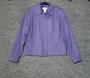 Vintage PENDLETON 100% Virgin Wool Blazer  Purple Women’s Sz 6  - Picture 1 of 11