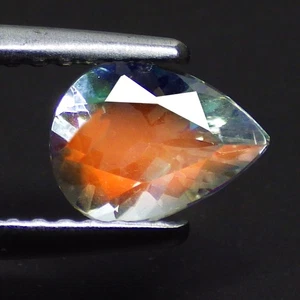 0.67 Ct Pear Rarest Top Grade (7 x 5 mm) 100% Natural Faceted Rainbow Moonstone - Picture 1 of 7