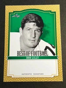 2012 Leaf Best of Football Green PROOF MISSING AUTOGRAPH Bob Lilly - Picture 1 of 2