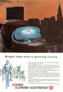 1961 General Telephone: Glowing Future Vintage Print Ad - Picture 1 of 1