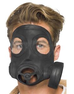 Smiffys Gas Mask, Latex, Black