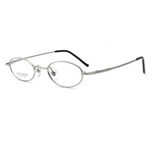 Retro Titanium Glasses Small Oval Spring Hinges Eyeglass Frames Women Mens