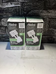 Qty 2 13W T2 Compact Fluorescent Spiral Bulb GU24 Base 120V HALCO CFL13 41 GU24 - Picture 1 of 6