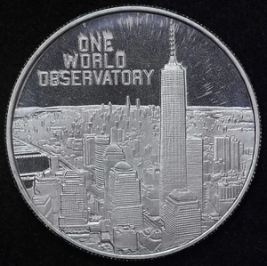One World Observatory New York City, NY See Forever Twin Towers Site Medal 39mm - Imagen 1 de 2