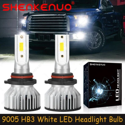For Lincoln Mark VIII 1996-1998 White 9005 LED Headlights Bulb High Beam 36W F7 - Image 1 of 4