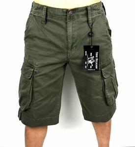 True Religion Men's Militant Green Cargo Shorts - 104821 - Picture 1 of 6