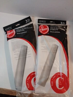 2 - Hoover Upright Type C Convertible Paper Bags part 4010077C 6 vacuum Bags - Image 1 of 4
