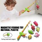 Set Magnetic Fishing Rod + 6 Kinds Fish Model Bath Toy Kids For Baby Fun St Hot