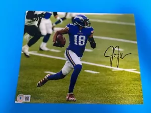FOTO 8x10 firmada por Justin Jefferson Vikings NFL Beckett BAS autenticada - Imagen 1 de 3