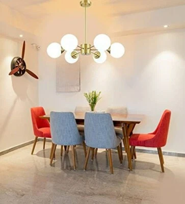 Lámpara de araña moderna hermosa lámpara colgante de techo bollos iluminación elegante clásica Foto 1 de 4