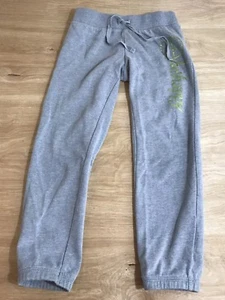 Old Navy Size XS (5) “Be Happy” Sparkle Gold Accent Gray Peace Pants Sweat - Picture 1 of 9