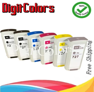 6 Cartuchos de tinta compatibles HP 727 130 ml para Designjet T920/930/1500/1530/2500 - Imagen 1 de 7