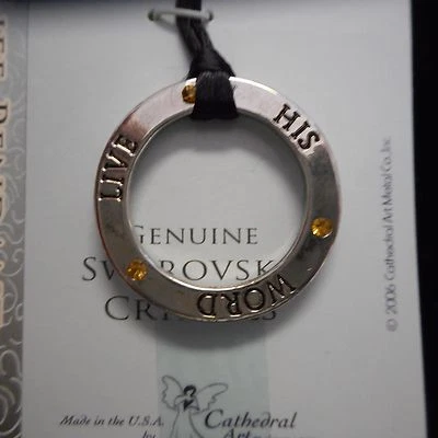 NUEVO "Vive Su Palabra" Esencia de Vida Colgante de Arte Catedral Foto 1 de 2