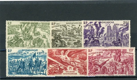 Malagasy 1946  Scott# C45-50 Mint NH Cover