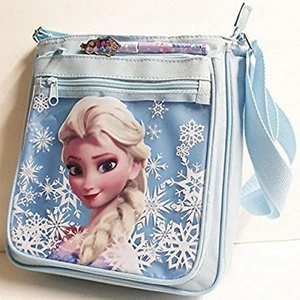 Large Disney Frozen Elsa Blue Shoulder Purse Bag/Messenger Bag with Pen-New! - Picture 1 of 1