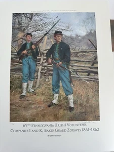 "69th Pennsylvania Irish Volunteer Infantry" Don Troiani Civil War #37☘️ COA - Picture 1 of 8