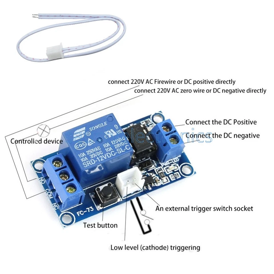 1pcs 12V 1 Channel Latching Relay Module with Touch Bistable Switch MCU Control - Image 1 of 1