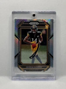 2022 Panini Prizm Silver Auto George Pickens RC Rookie #329 Cowboys - Foto 1 di 2