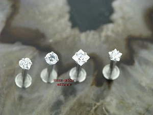 Piercing TRAGUS Labretstecker Motiv Herz Ohrstecker Lippenpiercing Wange Helix - Picture 1 of 6